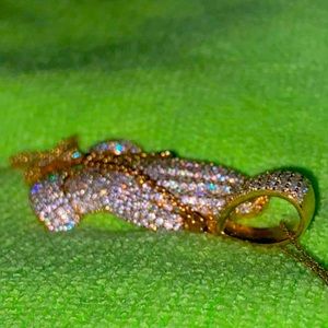 VVS D COLOR MOISSANITE FULLY ICED PENDANT, 18K Gold Plating/.925 Sterling Silver